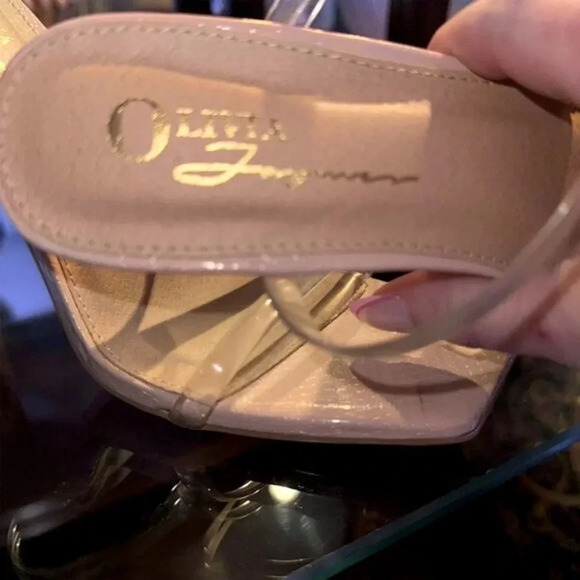 Olivia Jaymes Women's Clear Strap Stiletto Heels Open Toe Party Sandals size 7 - Picture 2 of 6